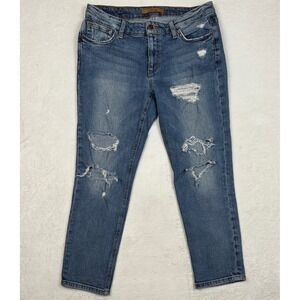 Joes Jeans The Billie Crop Distressed Boyfriend Slim‎ Crop Jeans Blue W27 CL160M